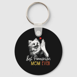 Pomeranian mum ever funny dog mama mother's day key ring