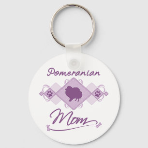Pomeranian Mum Key Ring
