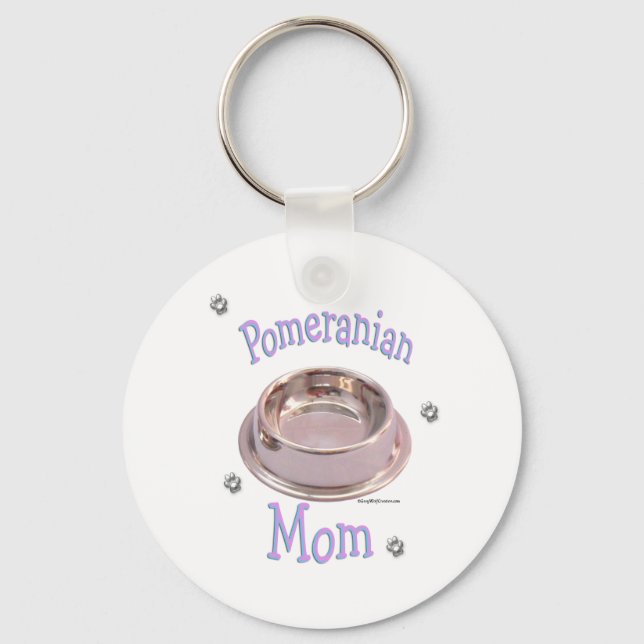 Pomeranian Mum Keychain (Front)