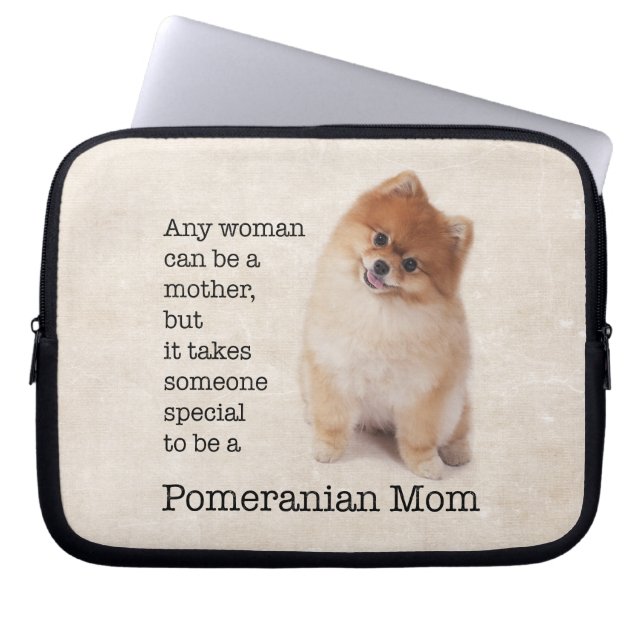Pomeranian Mum Laptop Sleeve (Front)