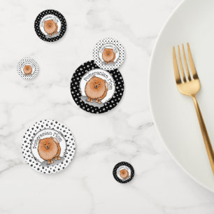 Pomeranian Mum Pom Mum (orange red) Cute Dog Mum Confetti