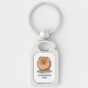 Pomeranian Mum Pom Mum (orange red) Cute Dog Mum Key Ring