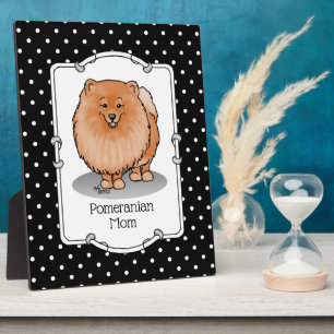 Pomeranian Mum Pom Mum (orange red) Cute Dog Mum Plaque