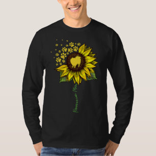 Pomeranian Mum Sunflower Pomeranian Dog Mum Mama T-Shirt