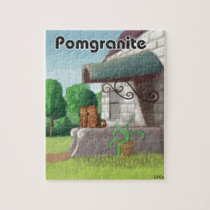 Pomeranian On Granite (Pomegranite) Funny Jigsaw Puzzle