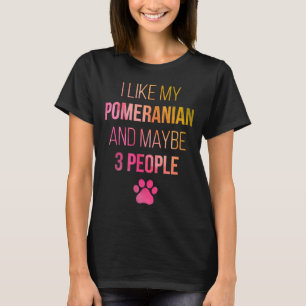 Pomeranian Owner Funny In Watercolor T-Shirt