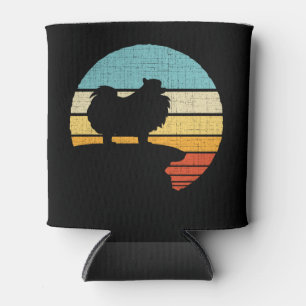 Pomeranian Owner Retro Vintage 60s 70s Dog Lover Can Cooler