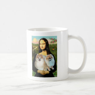 Pomeranian Pair 3 - Mona Lisa Coffee Mug