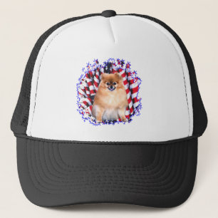 Pomeranian Patriot Trucker Hat