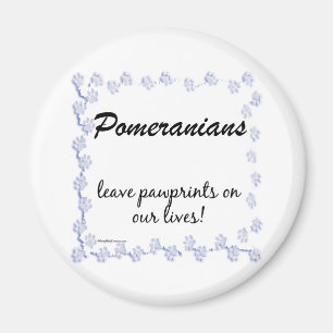 Pomeranian Pawprints - Customised Magnet
