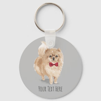 Pomeranian Personalised Keyring