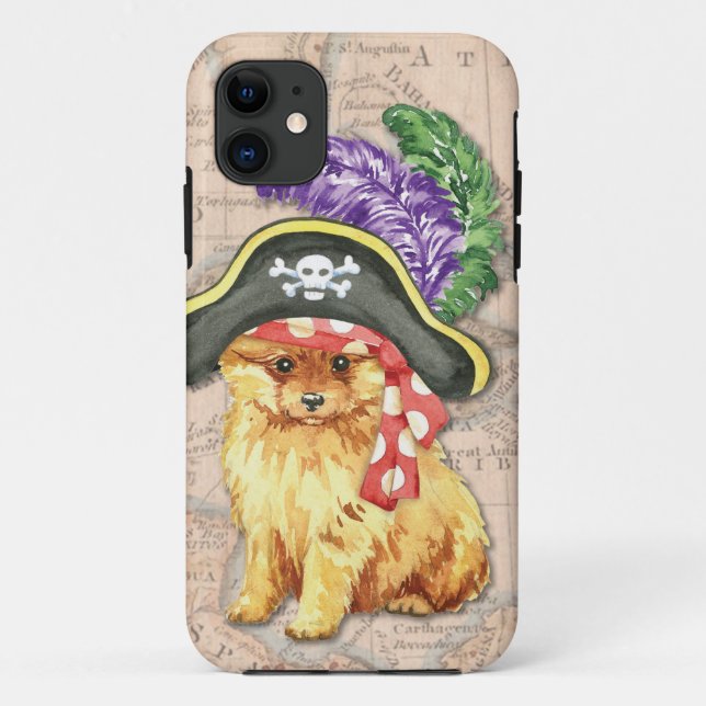 Pomeranian Pirate Case-Mate iPhone Case (Back)