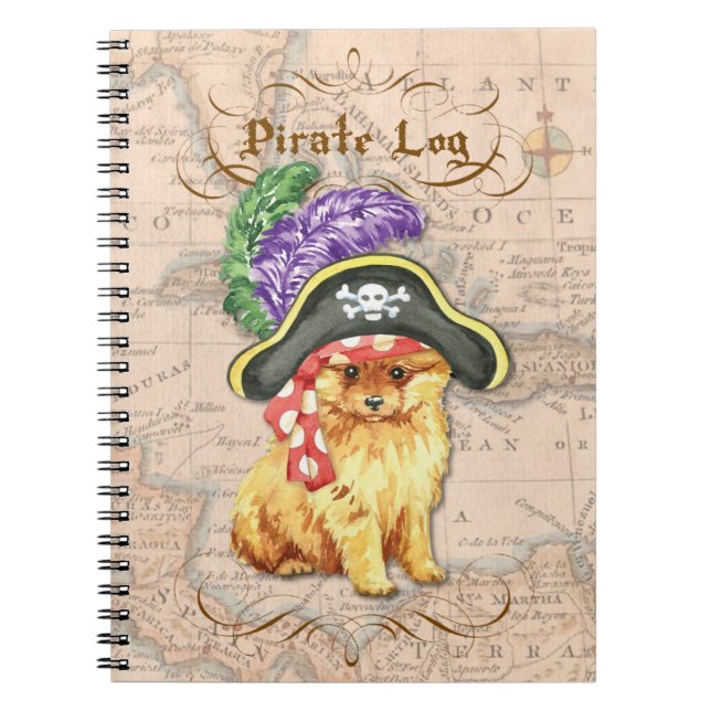 Pomeranian Pirate Notebook (Front)