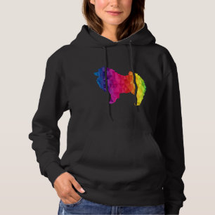 Pomeranian Poly Graphic Funny Idea Mum Dad Birthd Hoodie