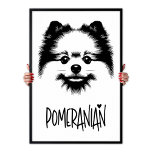 Pomeranian Pop Art Black & White Chic Aesthetic Poster<br><div class="desc">Make a sleek, high-contrast statement with this striking black and white Pop Art Pomeranian poster! This sophisticated design utilizes the bold graphic techniques of the Pop Art style, rendered exclusively in classic black and white to capture the Pomeranian's lively spirit with a timeless, dramatic flair. The word "POMERANIAN" is displayed...</div>
