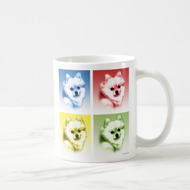 Pomeranian Pop Art Coffee Mug (Right)