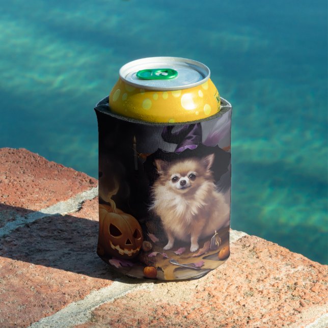 Pomeranian Pumpkins Halloween Scary  Can Cooler (In Situ Pool)