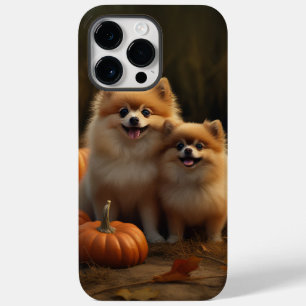 Pomeranian Puppy Autumn Delight Pumpkin Case-Mate iPhone 14 Pro Max Case
