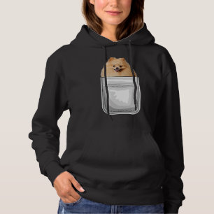 Pomeranian Puppy Dog In Your Pocket Hoodie