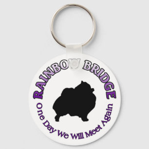 POMERANIAN RAINBOW BRIDGE SYMPATHY KEYCHAIN