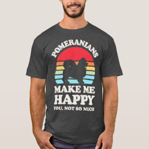 Pomeranian Retro Vintage Sunset 60s 70s for Men W T-Shirt