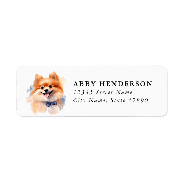 Pomeranian Return Address Label (Front)