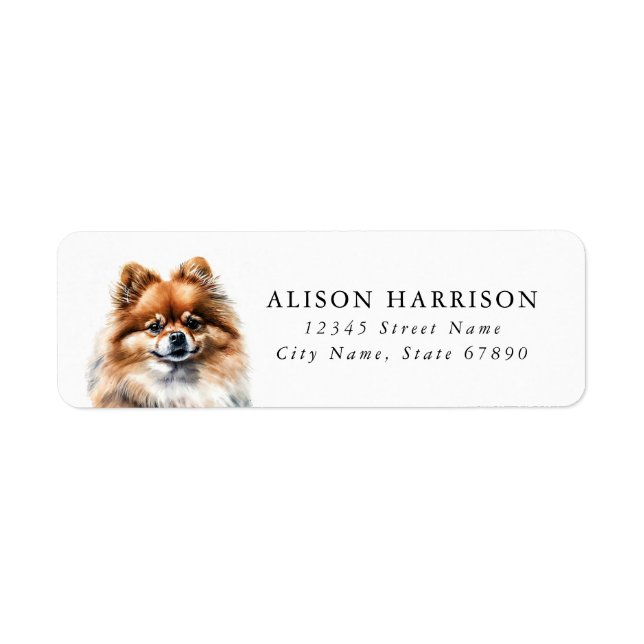 Pomeranian Return Address Label (Front)