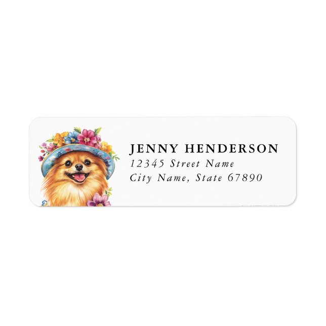 Pomeranian Return Address Label (Front)