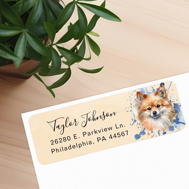 Pomeranian Return Address Label (Creator Uploaded)