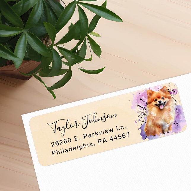 Pomeranian Return Address Label (Creator Uploaded)