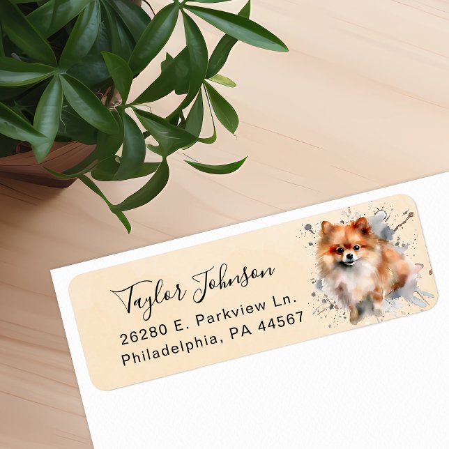 Pomeranian Return Address Label (Creator Uploaded)