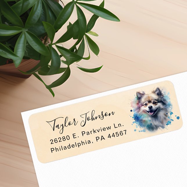Pomeranian Return Address Label (Creator Uploaded)