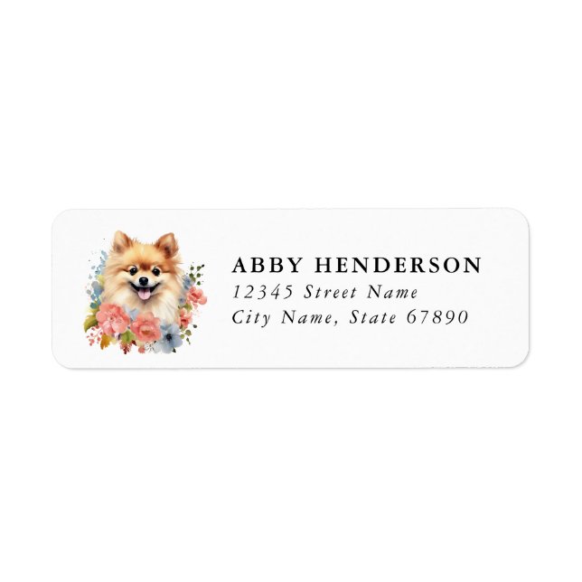 Pomeranian Return Address Label (Front)