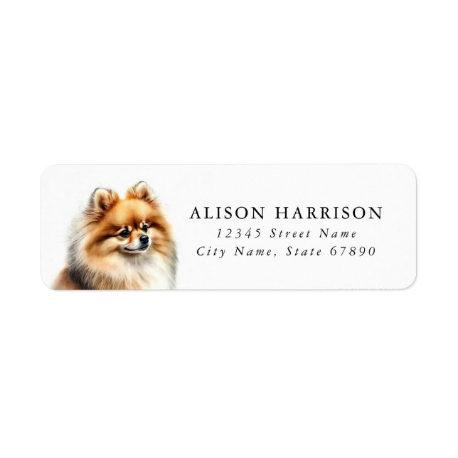 Pomeranian Return Address Label (Front)