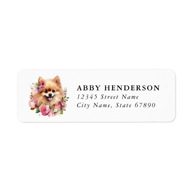 Pomeranian Return Address Label (Front)