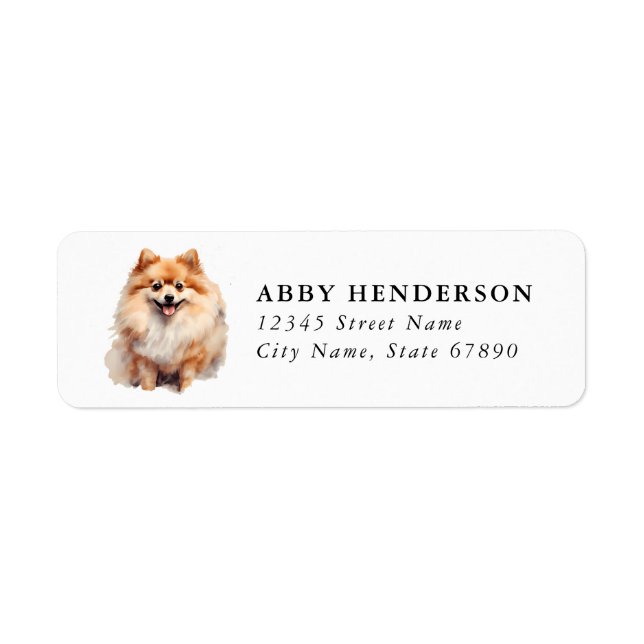 Pomeranian Return Address Label (Front)