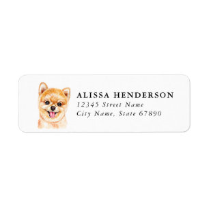 Pomeranian Return Address Label