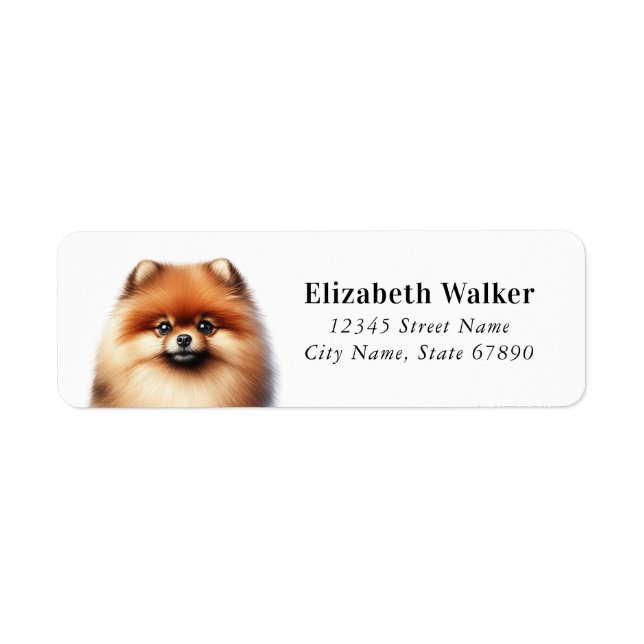 Pomeranian Return Address Labels (Front)