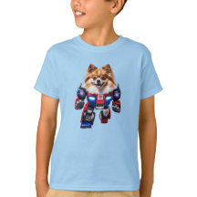 Pomeranian Robot Kid's T-Shirt