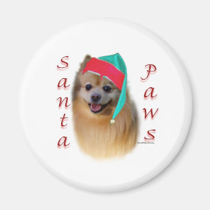 Pomeranian Santa Paws Magnet