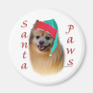 Pomeranian Santa Paws - Magnet