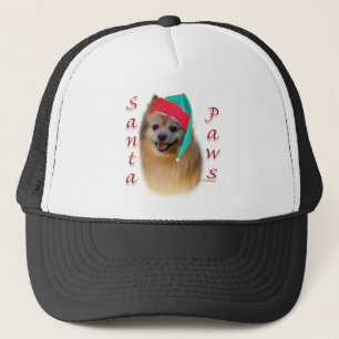 Pomeranian Santa Paws Trucker Hat