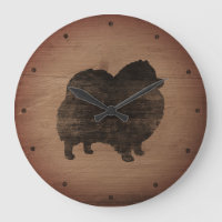 Pomeranian Silhouette Rustic