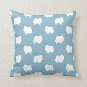 Pomeranian Silhouettes Pattern Cushion