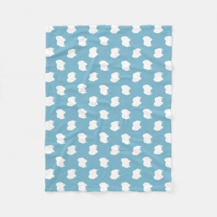 Pomeranian Silhouettes Pattern Fleece Blanket