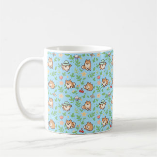Pomeranian Spring Floral Coffee Mug for Dog Lovers