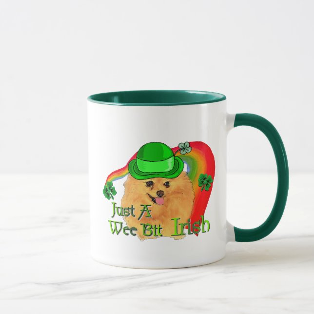 Pomeranian St Patricks Day Mug (Right)