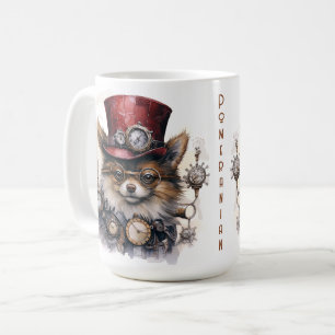 Pomeranian Steampunk Dog Coffee Mug
