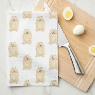 Pomeranian Tea Towel