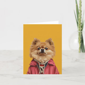 Pomeranian thank you card